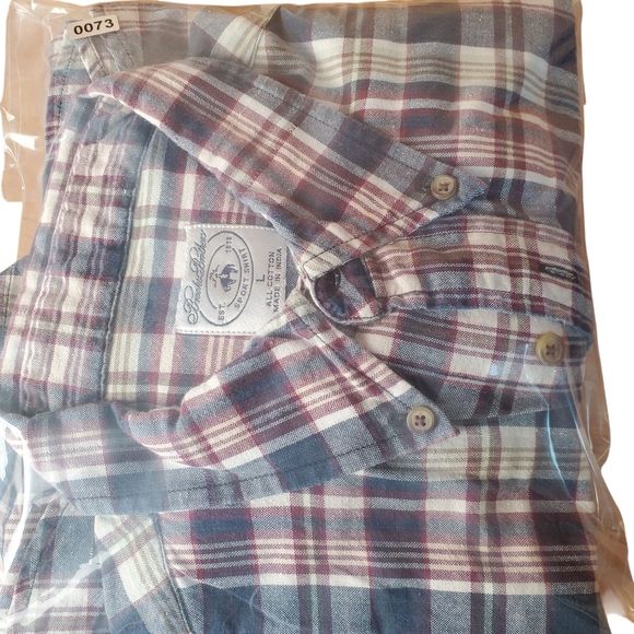 Brooks Brothers Sport Shirt. Blue and Red Plaid, Long Sleeve. LG. E0073 - Picture 9 of 9